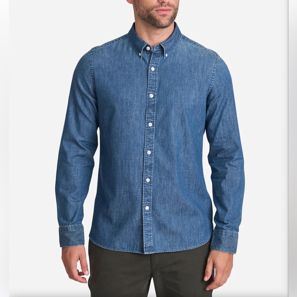ONS Fulton Cotton Hemp Denim Shirt men size XS NWOT